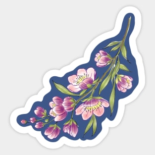 Blossoming cherry branch Sticker